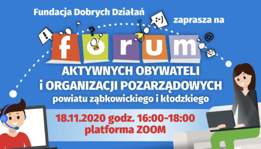 Forum Aktywnych Obywateli i Organizacji Pozarządowych – aktualne zaproszenie